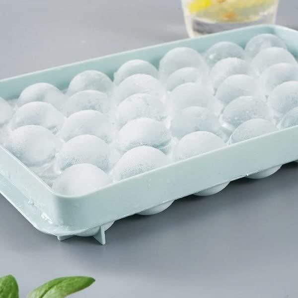 Plastic Reusable Flexible Round Ice Cube Trays (Pack of 2)