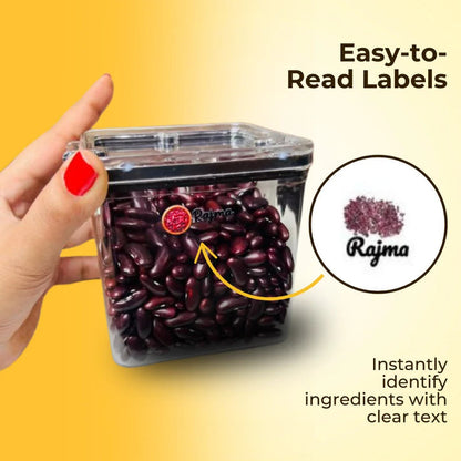 3D Waterproof Kitchen Jar Label Stickers (60 Stickers)