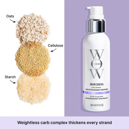 NOW Dream Cocktail Carb Infused Leave-in Treatment Volumizer Hair