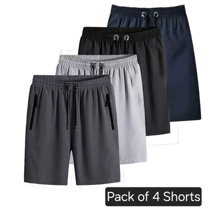 Pack of 4 Men's Stretchable Cotton Shorts